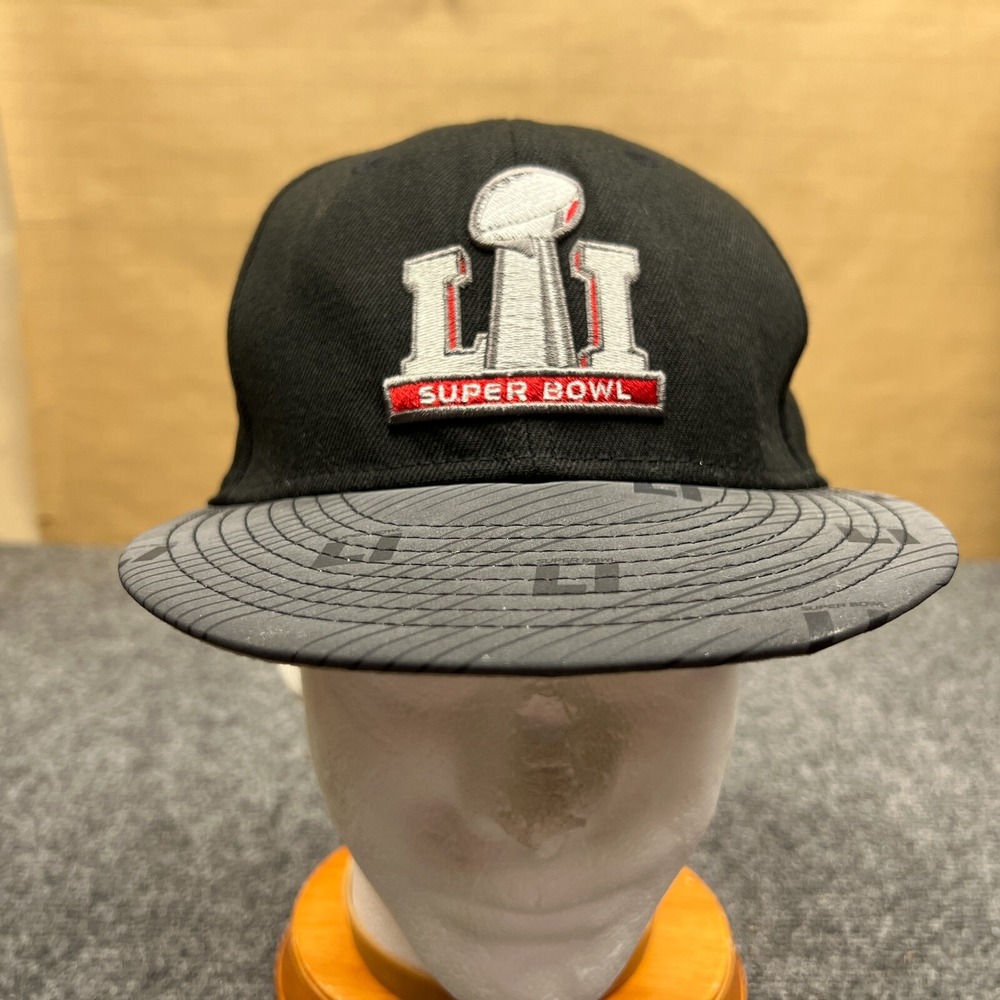 New Era 9Fifty NFL Super Bowl LI Houston Cap Adult Fitted Medium/Large Black Hat - Picture 2 of 11